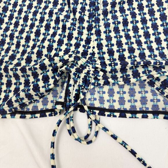 PRANA Moorea Tankini Top M Indigo Santorini Printed Swim Pool Tank EUC B6 - Picture 4 of 7